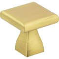 Elements By Hardware Resources 1" Overall Length Brushed Gold Square Hadly Cabinet Knob 449BG